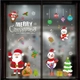 Decal Tĩnh Điện 2 Mặt Trang Trí Noel Ông Già Noel Và Người Tuyết Cầm Đàn