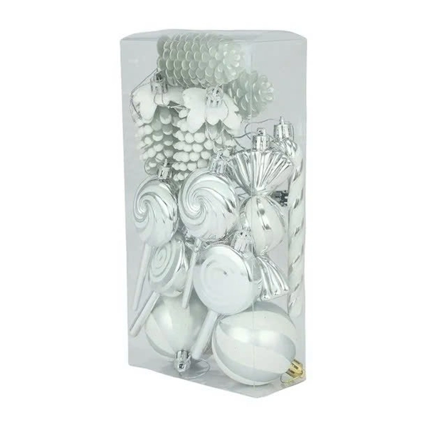 Hộp châu kẹo nhiều họa tiết nhiều màu treo trang trí noel