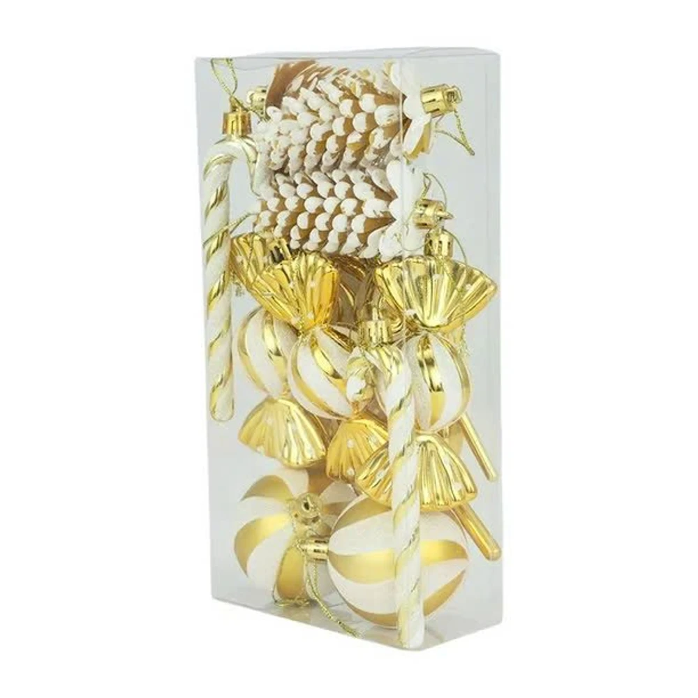 Hộp châu kẹo nhiều họa tiết treo trang trí noel