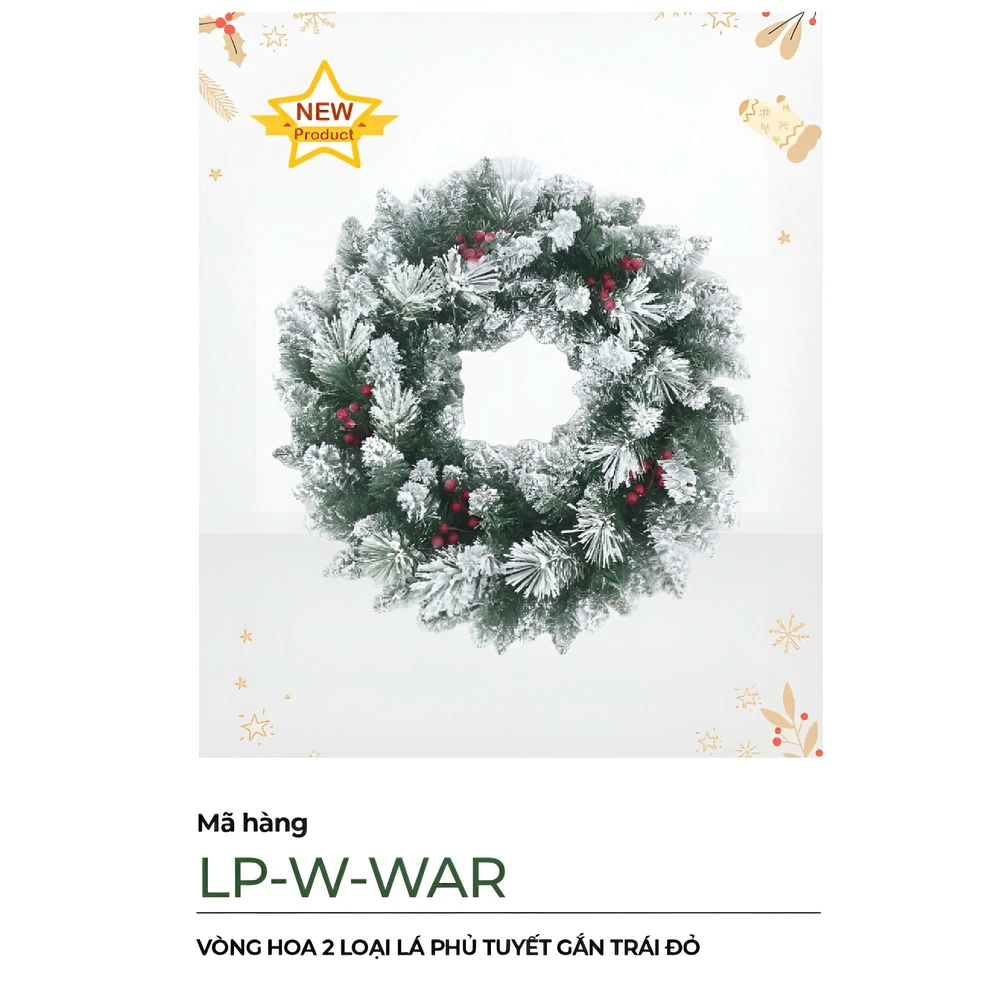 Vòng nguyệt quế noel W trái thông xanh