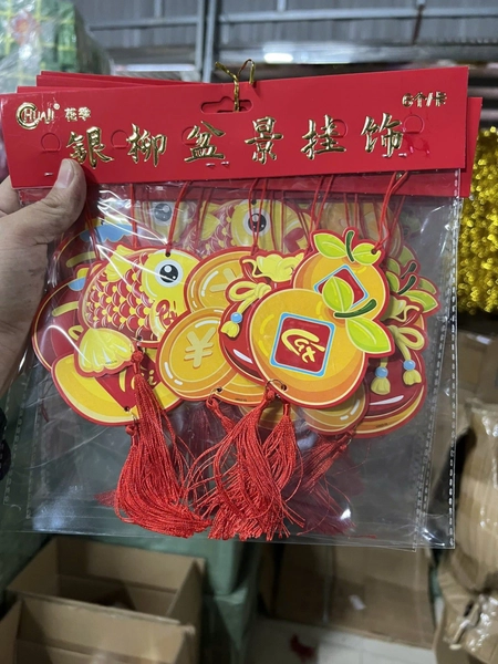 Set 6 Lộc Treo Túi Tiền Vàng Phát Tài Trang Trí Ngày Tết