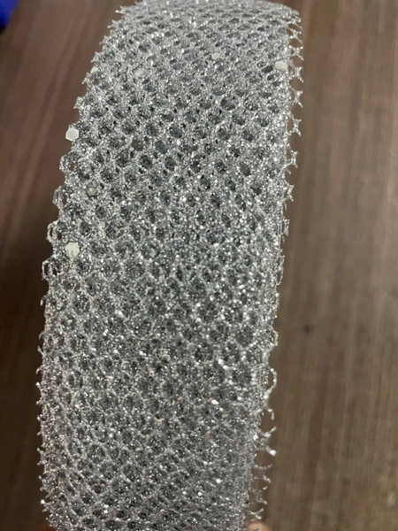 Cuộn dây ruy băng lưới kim tuyến nhiều màu 10m trang trí noel