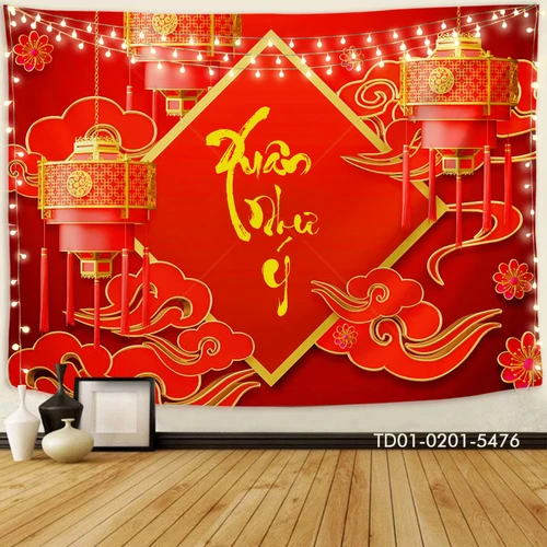 Tranh Vải Treo Tường Trang Trí Tết Xuân Như Ý