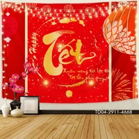 Tranh Vải Treo Tường Trang Trí Tết Xuân Sang Tài Lộc Tốt Tết Đến Phú Quý Về