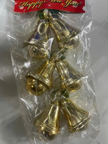 Đồ trang trí noel set 3 chuông đôi bóng 4cm treo trang trí noel