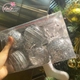 Hộp 12 quả châu 8cm màu trắng trong suốt kim tuyến lấp lánh