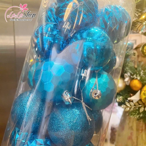 Hộp 24 Quả Châu 6cm Nhiều Họa Tiết Lung Linh Trang Trí Noel