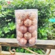 Hộp 34 Quả Châu 6cm Màu Hồng Nude Nhiều Họa Tiết Trang Trí Noel