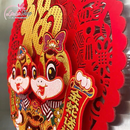 Liễn Tròn Treo Trang Trí Tết Ất Tỵ Phát Tài Phát Lộc