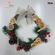 Vòng nguyệt quế cam quế và quả thông 30cm trang trí noel