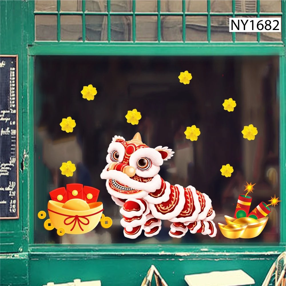 Decal Trang Trí Tết lân đón Xuân