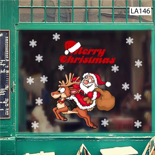 Decal Ông Già Noel Cưỡi Tuần Lộc