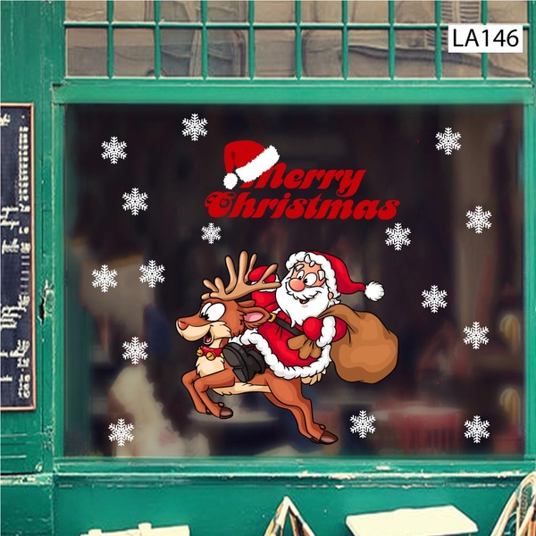 Decal Ông Già Noel Cưỡi Tuần Lộc