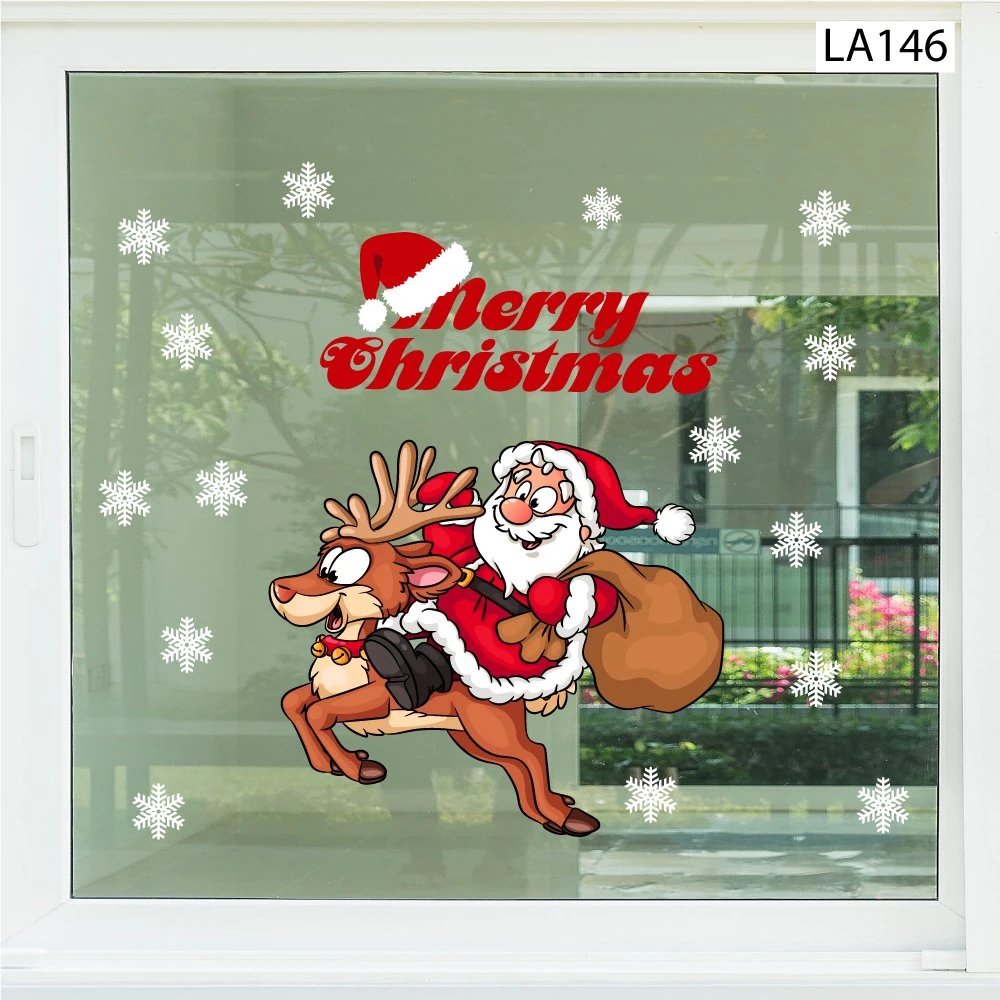 Decal Ông Già Noel Cưỡi Tuần Lộc