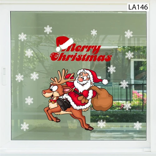 Decal Ông Già Noel Cưỡi Tuần Lộc
