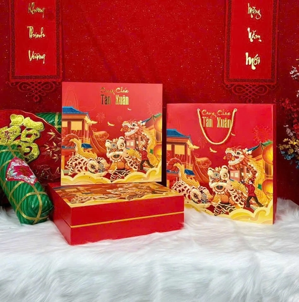 Hộp Quà Tết Cao Cấp Cung Chúc Tân Xuân