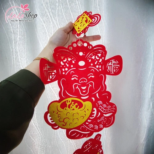 Cặp câu đối thần tài may mắn 1m15 Phát tài phát lộc - Vạn sự như ý