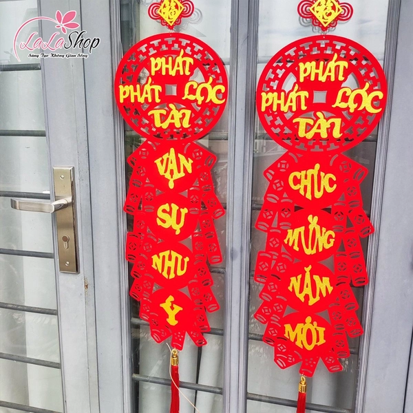Cặp liễn câu đối pháo 1m1 Phát Tài Phát Lộc (Chúc mừng năm mới - An khang thịnh vượng)