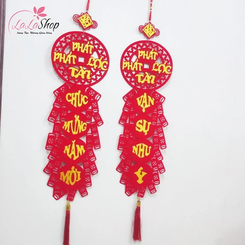 Cặp liễn câu đối pháo 1m1 Phát Tài Phát Lộc (Chúc mừng năm mới - An khang thịnh vượng)