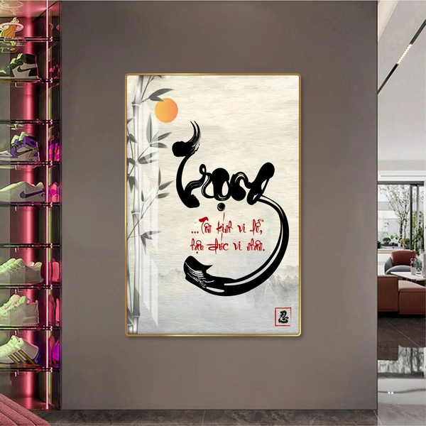 Tranh treo tường chữ thư pháp