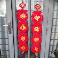 Cặp liễn câu đối hủ vàng tài lộc 1m3 Chúc mừng năm mới - Vạn sự như ý