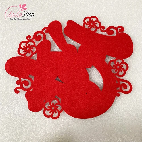 Chữ tết vải nỉ cao cấp dày dặn trang trí tết