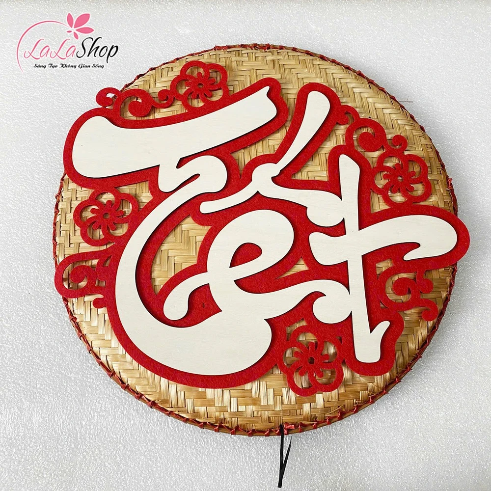 Chữ tết vải nỉ cao cấp dày dặn trang trí tết