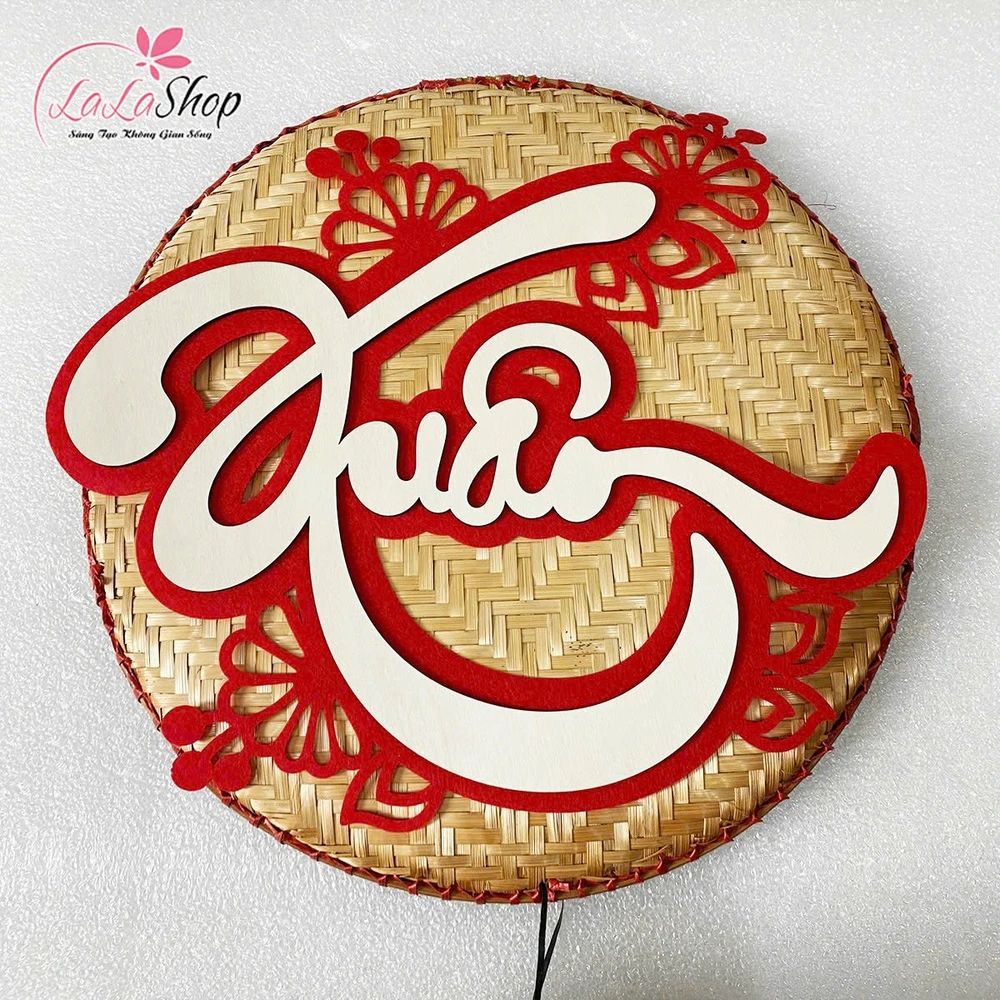 Chữ xuân vải nỉ cao cấp dày dặn trang trí tết