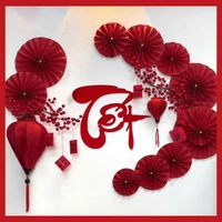 Combo Decor chữ Tết và lồng đèn đỏ may mắn