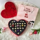 Hộp 27 viên socola tươi và trái tim vàng quà tặng Valentine ấm áp