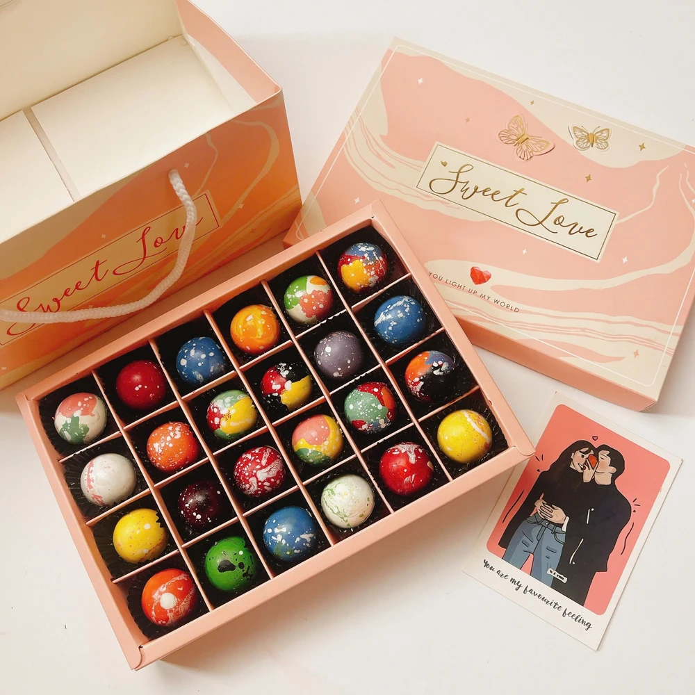 Hộp 24 Viên Socola Bon Bon Valentine Tình Yêu Quà Tặng Tình Nhân