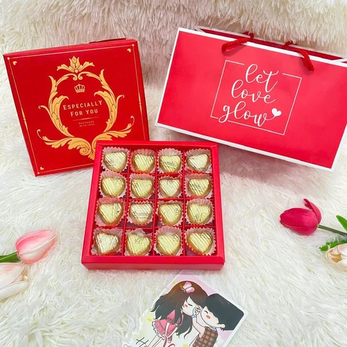 Hộp 16 Viên Socola Beatitude Trái Tim Vàng