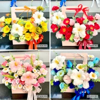 Giỏ hoa sáp thơm khoe sắc rực rỡ quà tặng ý nghĩa