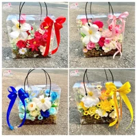 Hộp Mica hoa Tulip mix hoa sáp thơm ngọt ngào