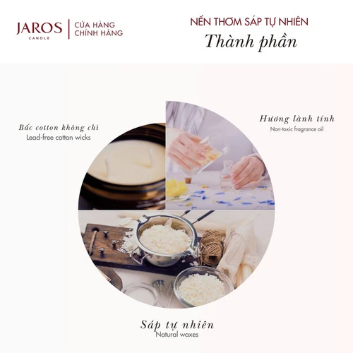 Nến Thơm lành tính từ Sáp Tự Nhiên JAROS Candle 220ml A SPA DAY