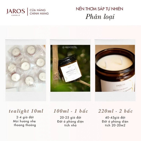 Nến Thơm Sáp Tự Nhiên JAROS Candle Hương GOODNIGHT, SWEETHEART