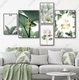 Set 5 Tranh Dán Tường Lá Xanh Nghệ Thuật  Size lớn: gồm 2 tranh 30x40cm và 3 tranh 20x30cm (S)