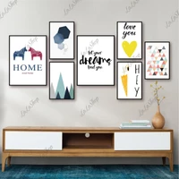 Set 7 Tranh Dán Tường Trừu Tượng Có Keo Sẵn size nhỏ gồm 5 tranh 10x15cm và 2 tranh 15x20cm (S)