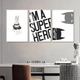 Bộ 3 Tấm Tranh Treo Tường Siêu Nhân Super Hero