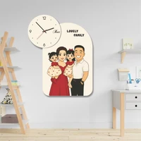 Tranh Đồng Hồ Đèn Led Thiết Kế Hình Ảnh Cá Nhân, Gia Đình, Công Ty Theo Yêu Cầu