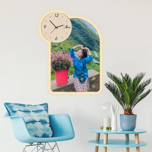 Tranh Đồng Hồ Đèn Led Thiết Kế Hình Ảnh Cá Nhân, Gia Đình, Công Ty Theo Yêu Cầu