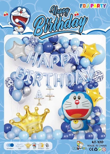 Bộ Bong bóng sinh nhật Doraemon phụ kiện trang trí sinh nhật