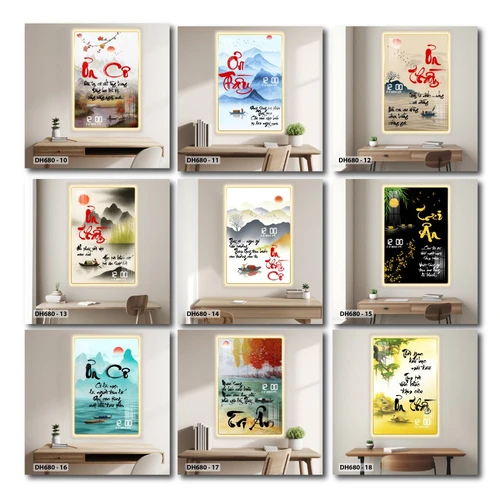 Tranh Đồng Hồ Điện Tử Pha Lê Treo Tường Tặng Thầy Cô Món Quà Kỷ Niệm Ý Nghĩa