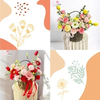 Giỏ Hoa Giả Gỗ Hoa Sáp Thơm Mix Rực Rỡ Sắc Màu Quà Tặng Ngọt Ngào