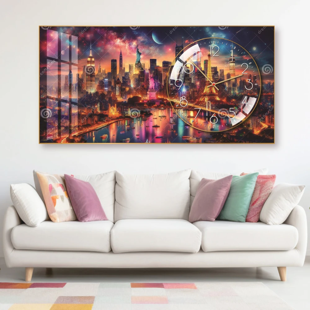 Tranh Đồng Hồ Nổi 3D Tráng Gương Nhiều Mẫu Độc Đáo Kết Hợp Decor Trang Trí Và Xem Giờ