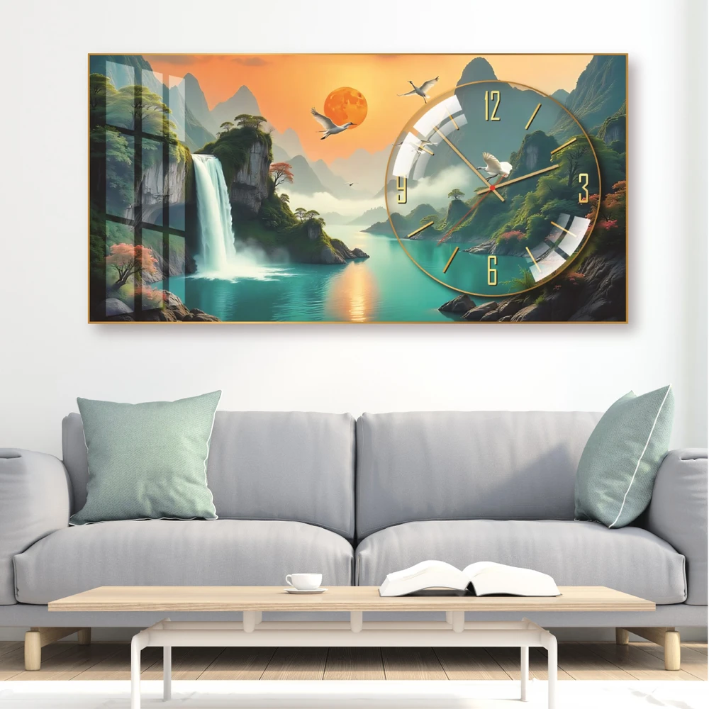 Tranh Đồng Hồ Nổi 3D Tráng Gương Decor Trang Trí Đa Dạng Mẫu