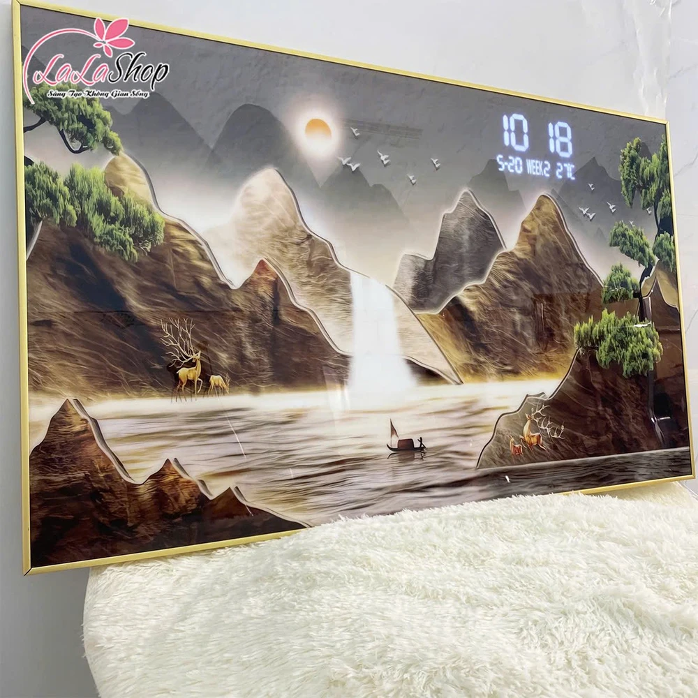 Tranh Đồng Hồ Điện Tử Pha Lê Treo Tường Tặng Thầy Cô Món Quà Kỷ Niệm Ý Nghĩa