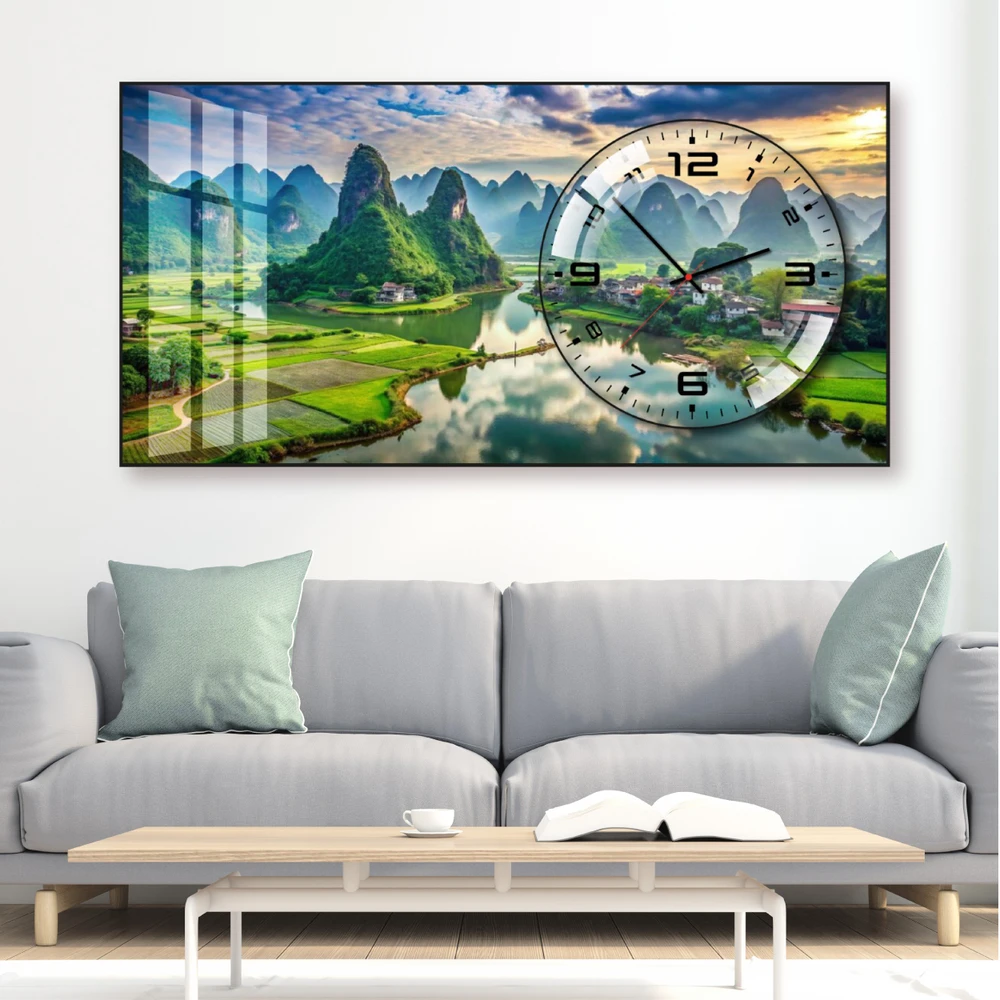 Tranh Đồng Hồ Nổi 3D Tráng Gương Decor Trang Trí Đa Dạng Mẫu