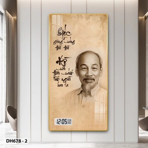 Tranh Đồng Hồ Điện Tử Treo Tường Chân Dung Những Nhà Lãnh Tụ Vĩ Đại
