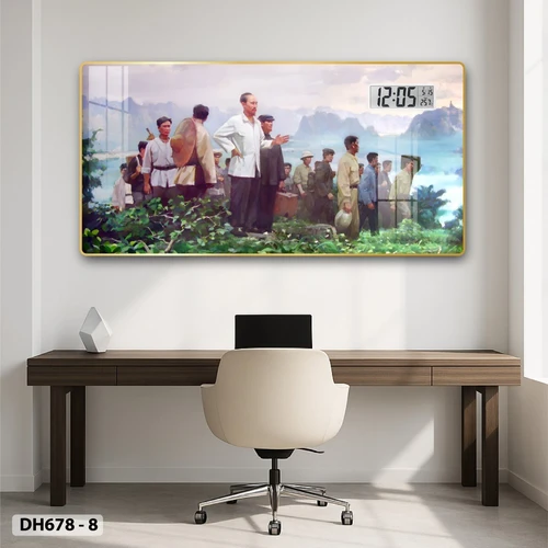 Tranh Đồng Hồ Điện Tử Treo Tường Chân Dung Những Nhà Lãnh Tụ Vĩ Đại
